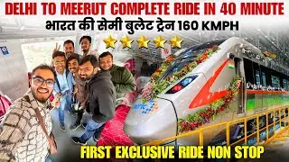 First Exclusive DELHI to MEERUT RRTS Namo Bharat Train Complete Ride in Just 40 Minutes (Non Stop)