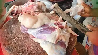 Fastest Bests Goat Mutton Cutting Skills | Best Mutton Cutting Shop Karachi @cuttingstore