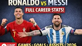 RONALDO vs MESSI 🐐 LIVE! Full Career Stats, Goals, Assists & Clubs (2026 GOAT Debate)