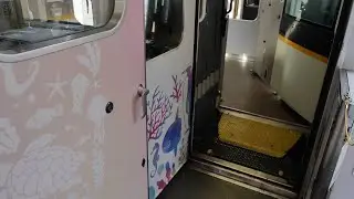 近鉄電車　奈良行快速急行　海遊館ラッピング電車「海遊館トレイン」5800系5803F+9020系9028F　武庫川駅ー大和西大寺駅　2021/5（4K UHD 60fps）
