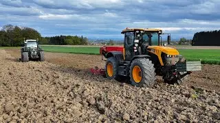 Orginal Fendt 820 Sound Maisfelder vorbereiten mit zwei Kreiseleggen #farming #agriculture #viral