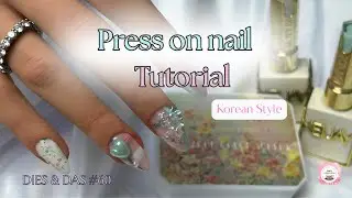Press on nail set I Korean nail style I D & D  #pressonnails #diynails