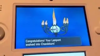 Shiny Lampent evolving!