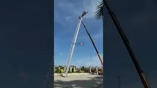 Heavy Stadium Light Pole Installation with Crane | Veltrox | 2025