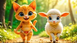 A Tiny Kitten Suddenly Grabs To Save A Baby Lamb's Life 🐱🐑🏃&zwj;♂️