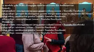 Live webcast - PEBA Module IV : S'engager dans les activit&eacute;s des bodhisattvas