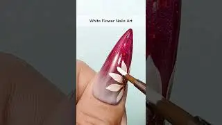 White Flower Nails Art🌸