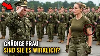 General erstarrt: Frau putzt Waffen – Tattoo zeigt Abzeichen seiner verlorenen Einheit