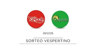 Sorteo Vespertino de Quiniela y Tómbola - 26/12/2025