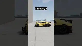 Bugatti Chiron Super Sport Crash Test - BeamNG.Drive #shorts
