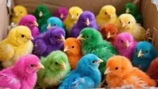 Catch Color Chicken, Cute Chicken, Duck, Rainbow Chicken, Rabbit, Cute Animals