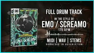 FULL DRUM TRACK IN THE STYLE OF EMO / SCREAMO 175BPM