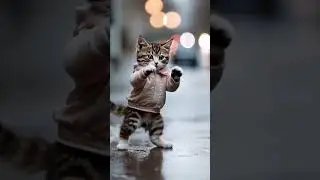 Rain Meow-nster#cat #babycat #kitten #dancingcat #aicat #ai #cute #adorable #popularcats #cats