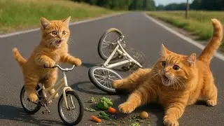 Mama Cat Exhausted From Summer Heat | Kitten Heartwarming Care and Love 🐱&hearts;️🐾