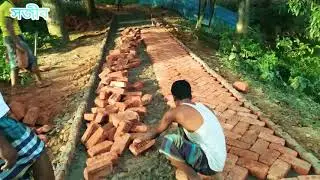 সিভিল ওয়ার্ক ইটের সোলিং SBFS (Single layer brick flat soling) BFS