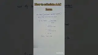 How to calculate AAC black 1cum