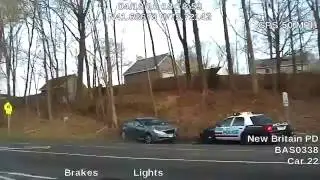 New Britain Police Car Chase Through New Britain and Newington