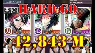 HARD Guild Quest R3 in 46s: 42,843M (Rukia TYBW V2 2/5 + Soifon 2/5 + OhEtsu 5/5) Bleach Brave Souls