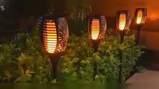 Solalite LED Solar Dancing Flame Torch Stake Light