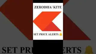 HOW TO SET ALERT IN KITE/ZERODHA MOBILE APP