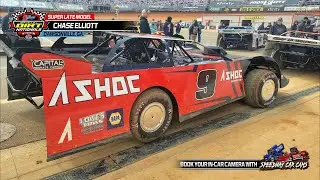 #9 Chase Elliott - Qualifying and Heat Race Super Late Model 3-19-21 Bristol Dirt Nationals - In-Car