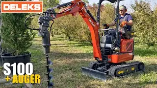 Miniescavatore DELEKS S100 con trivella idraulica &ndash; Prova operativa