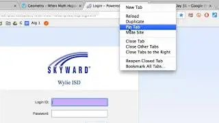 Google Chrome: Pin Tab
