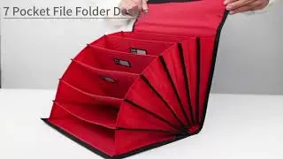 Rough Enough 7 Pockets Accordion Expanding File Folder Document Organizer Bag RE8641