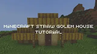 ✔ How to make a Straw Golem House | Minecraft Mod