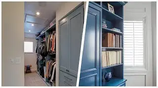 75 Brown Floor Closet With Blue Cabinets Design Ideas You'll Love ⭐️
