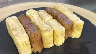 Wagyu katsu tamago sando { wagyu beef cutlet with egg omelette sandwich }