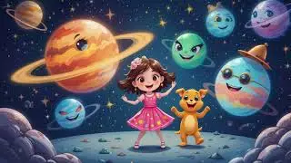 🌟 Rithi & Oreo&rsquo;s Space Adventure | Fun Solar System Story for Kids 🚀👧🐶
