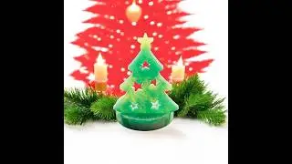 Larimar Christmas tree candle holder in epoxy resin #christmas #crafts #trending #holiday #handmade