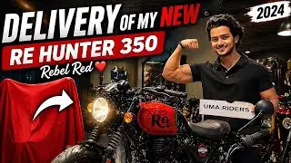 Taking Delivery of my new BIKE | RE HUNTER 350 Rebel Red❤️ in 2024
