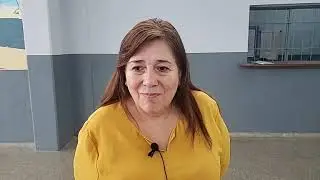 Angelica Castro, directora de la Esc. EPET N&deg;4. Jornada institucional.