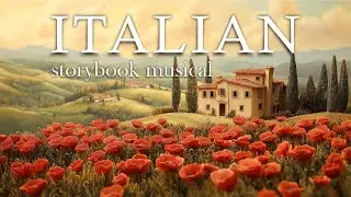 Italian Whimsical Musical Storybook | Framed TV Art Music | Songs of Italy