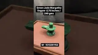 Pure Green Jade Margatha Shivling 2.75 Inches 249 Grams