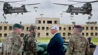 Внимание! Президент Трамп наблюдает за действиями элитных американских войск в реальных боевых .....