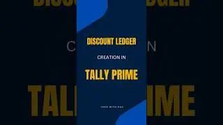 Discount Ledger Creation In Tally Prime