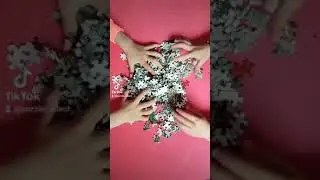 Kids play with jigsaw puzzle! Destroy and rebuild! Satisfying video!