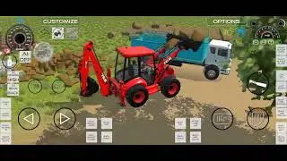🔴Drive JCB and Uploading 🪨Stones From Lorry🌋 Truck in Game🎮 #truck #jcb #tractor #dumper #games 0139