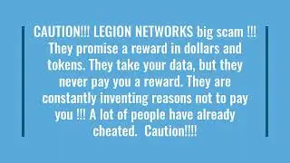 LEGION NETWORK SCAM