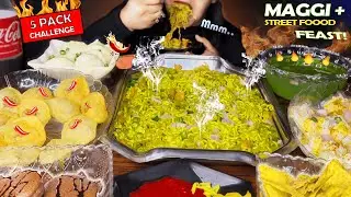  “6 street foods in 1 sitting! 🤯| ASMR | Big Bites 😱😱| Mukbang | Indian Mukbang