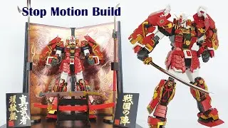 ABSOLUTE EYE-CATCHING DISPLAY! MG Shin Musha Gundam `Sengoku No Jin` | Stop Motion Build