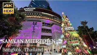 4K HDR| Walk around Samyan Mitrtown Christmas Vibes 2021& Sky Park| Bangkok | Thailand