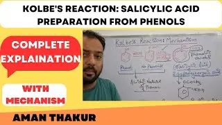 Kolbe's Reaction: Mechanism II Preparation of Salicylic acid  from phenols.