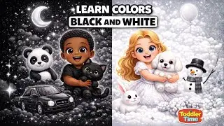 Learn Color Black & White 🖤🤍 | Fun Color Song for Toddlers