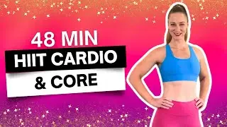48 MIN HIIT CARDIO & CORE CALORIE BURNER AT HOME WORKOUT | Week 1, Day 4 