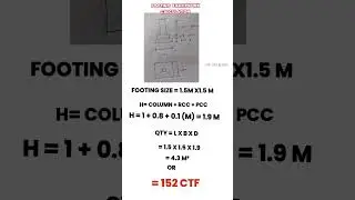 Footing earth work Excavation calculated easy method