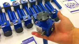 super mini worm driven screw jacks, small lifting plate with screw mechanism